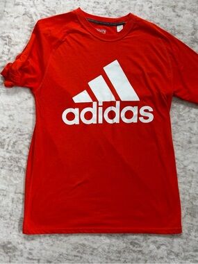 Men’s neon orange adidas shirt size medium